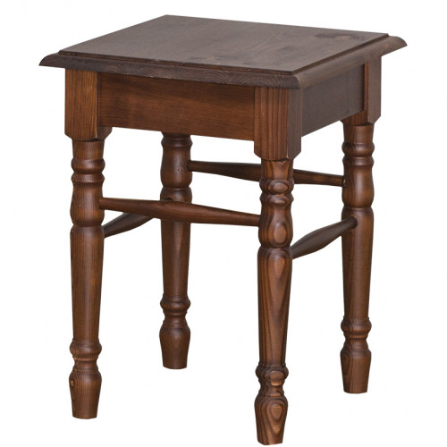 Tabouret carré en bois massif - ROMANE