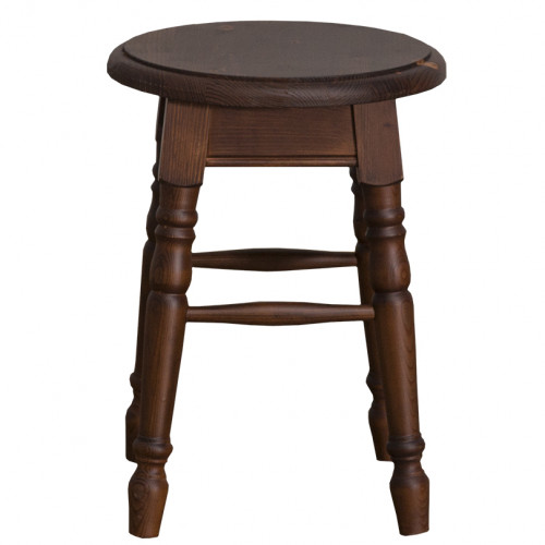 Tabouret rond en bois massif
