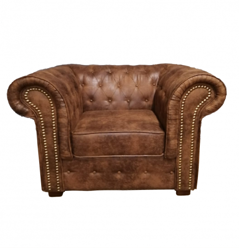 Fauteuil chesterfield à clous - 122x75x93 cm