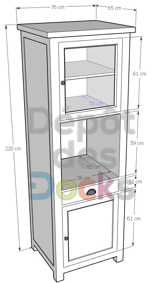 Colonne de cuisine ROMANE avec emplacement pour un four